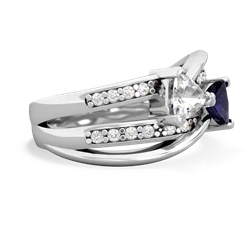 White Topaz Bowtie 14K White Gold ring R2360