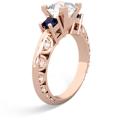 White Topaz Eternal Embrace Engagement 14K Rose Gold ring C2001