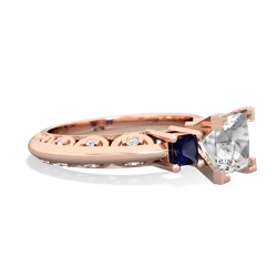 White Topaz Eternal Embrace Engagement 14K Rose Gold ring C2001