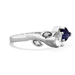 White Topaz Floral Elegance 14K White Gold ring R5790