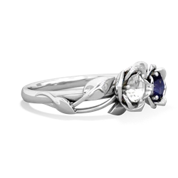 White Topaz Rose Garden 14K White Gold ring R5510