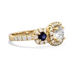 White Topaz Regal Halo 14K Yellow Gold ring R5350