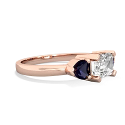 White Topaz Three Stone 14K Rose Gold ring R5235