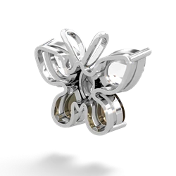 White Topaz Butterfly 14K White Gold pendant P2215