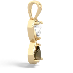 White Topaz Infinity 14K Yellow Gold pendant P5050