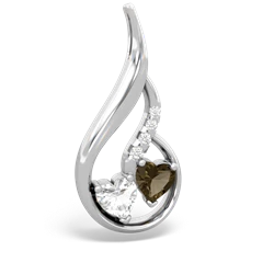 White Topaz Keepsake Curves 14K White Gold pendant P5450