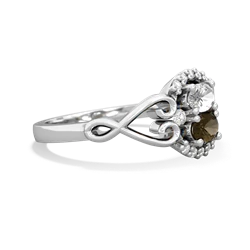 White Topaz Love Nest 14K White Gold ring R5860