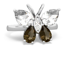 White Topaz Butterfly 14K White Gold ring R2215