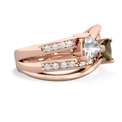 White Topaz Bowtie 14K Rose Gold ring R2360