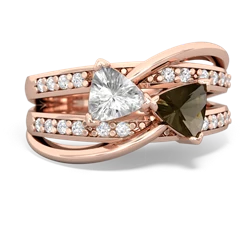 White Topaz Bowtie 14K Rose Gold ring R2360