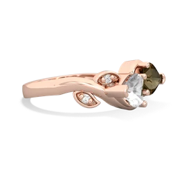 White Topaz Floral Elegance 14K Rose Gold ring R5790