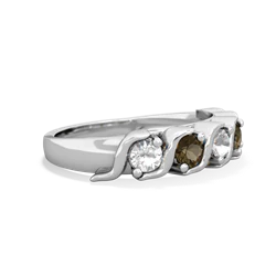 White Topaz Anniversary Band 14K White Gold ring R2089