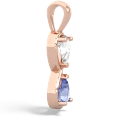 White Topaz Infinity 14K Rose Gold pendant P5050