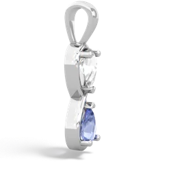 White Topaz Infinity 14K White Gold pendant P5050