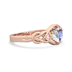 White Topaz Celtic Love Knot 14K Rose Gold ring R5420