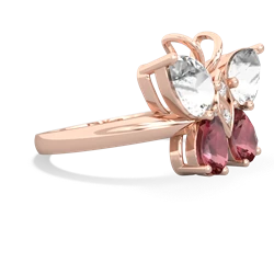 White Topaz Butterfly 14K Rose Gold ring R2215