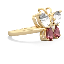 White Topaz Butterfly 14K Yellow Gold ring R2215