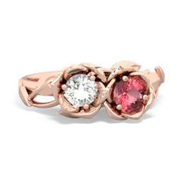 White Topaz Rose Garden 14K Rose Gold ring R5510