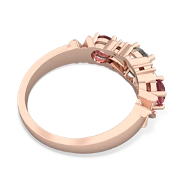 White Topaz Hugs And Kisses 14K Rose Gold ring R5016