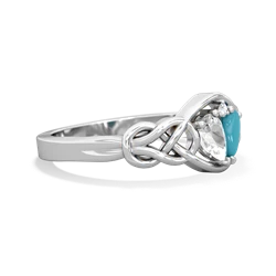 White Topaz Celtic Love Knot 14K White Gold ring R5420