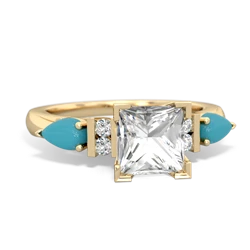 matching engagment rings - 6mm Princess Eternal Embrace Engagement