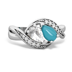 White Topaz Summer Winds 14K White Gold ring R5342