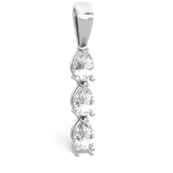 Onyx Dew Drops 14K White Gold pendant P2251