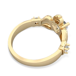 Citrine Claddagh Keepsake 14K Yellow Gold ring R5245