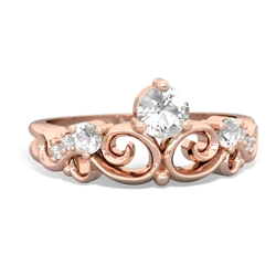 Lab Emerald Crown Keepsake 14K Rose Gold ring R5740