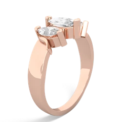 Lab Sapphire Three Peeks 14K Rose Gold ring R2433