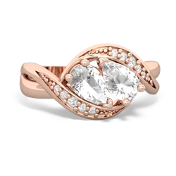 White Topaz Summer Winds 14K Rose Gold ring R5342