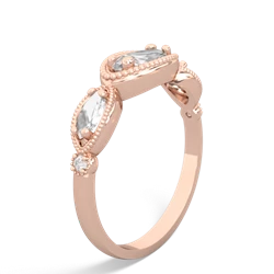 Sapphire Milgrain Marquise 14K Rose Gold ring R5700