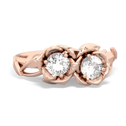 White Topaz Rose Garden 14K Rose Gold ring R5510