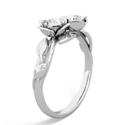 White Topaz Rose Garden 14K White Gold ring R5510