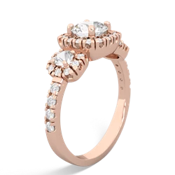 London Topaz Regal Halo 14K Rose Gold ring R5350