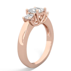 London Topaz Three Stone Trellis 14K Rose Gold ring R4015