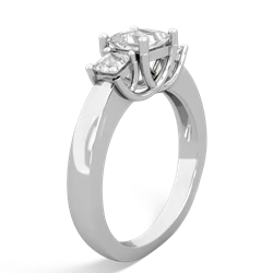 Sapphire Three Stone Trellis 14K White Gold ring R4015