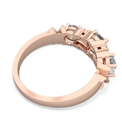 Lab Sapphire Hugs And Kisses 14K Rose Gold ring R5016