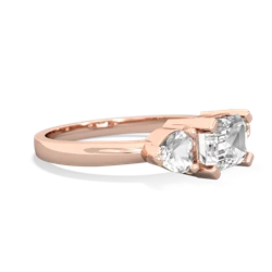 Lab Sapphire Three Stone 14K Rose Gold ring R5235